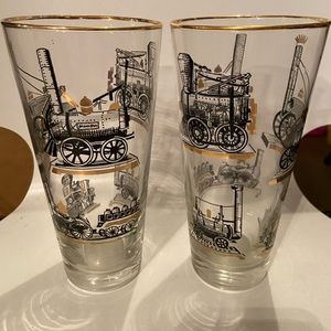 Mid-century Libby Locomotive Highball Glasses.